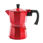 Roma Moka Pot Espresso Maker, Red - 180 ml