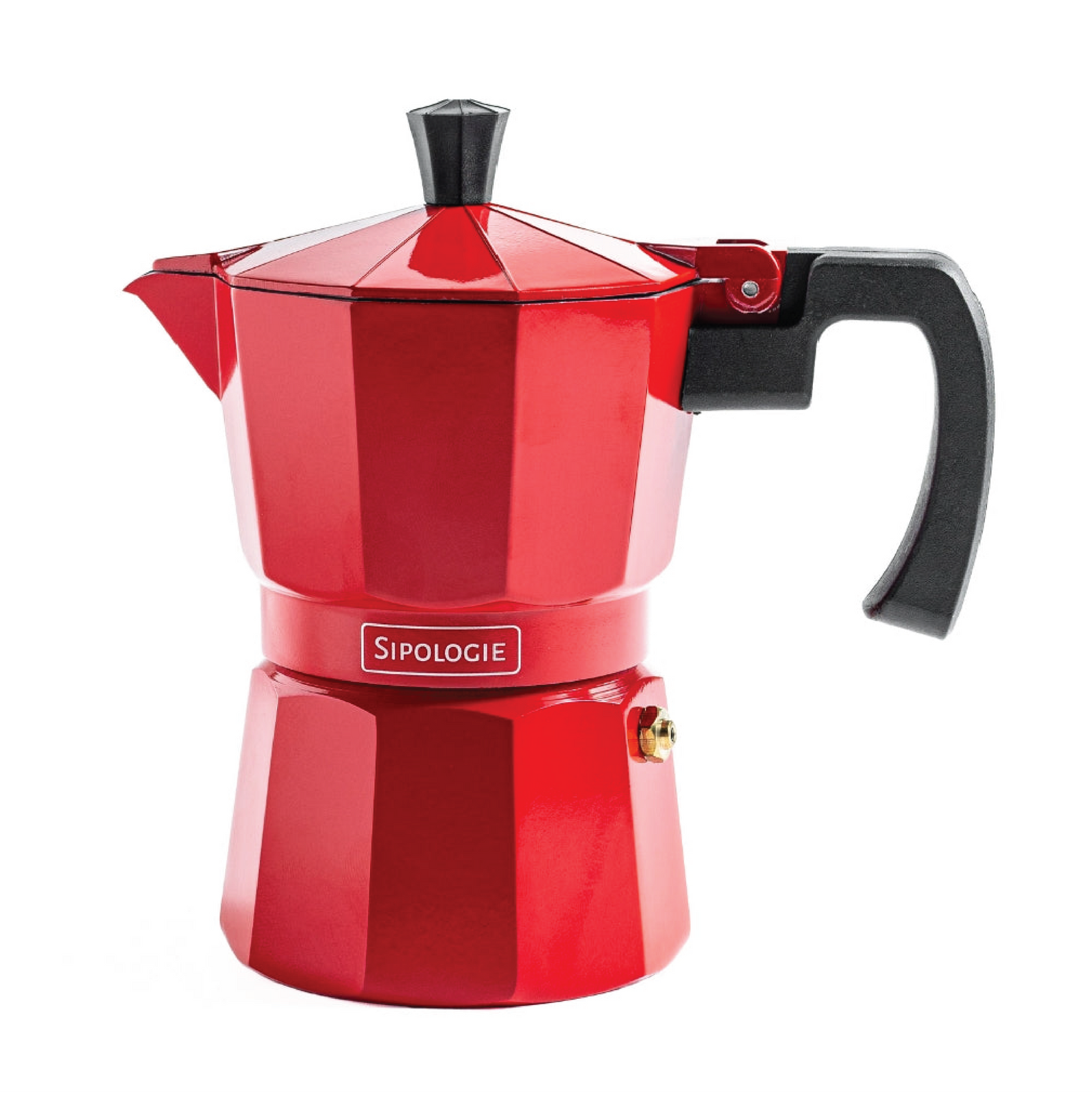 Roma Moka Pot Espresso Maker, Red - 180 ml