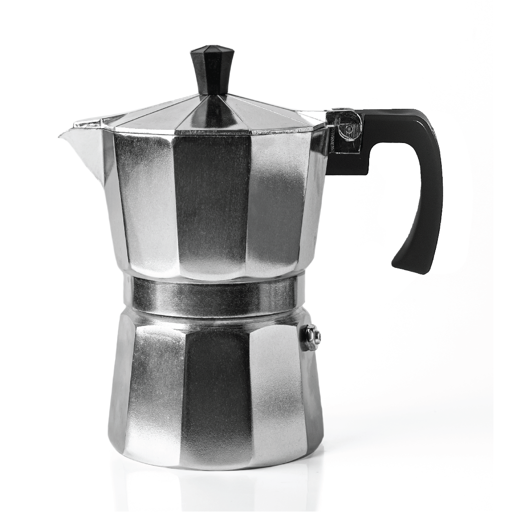 Roma Moka Pot Espresso Maker, Silver - 180 ml