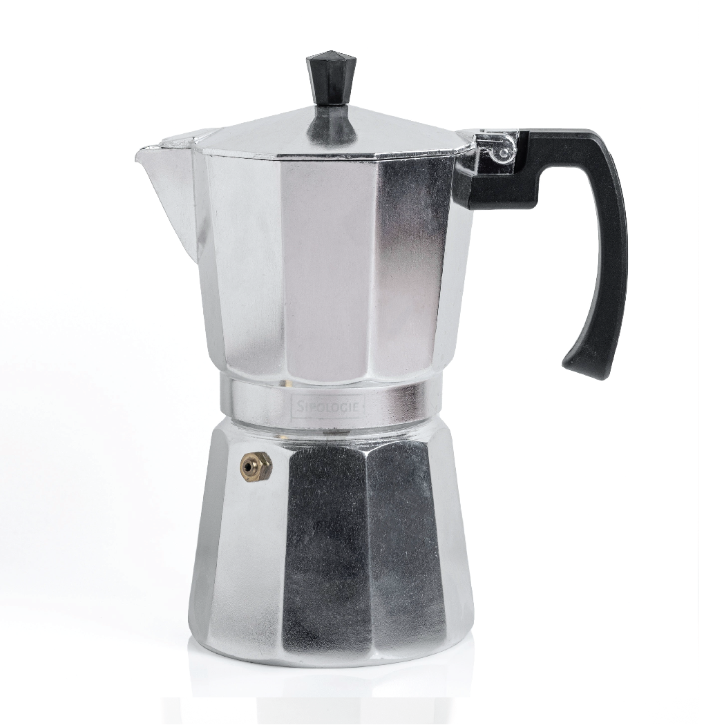 Roma Moka Pot Espresso Maker, Silver - 360 ml