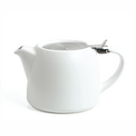 Artisan Ceramic Tea Pot with Infuser, White - 400ml