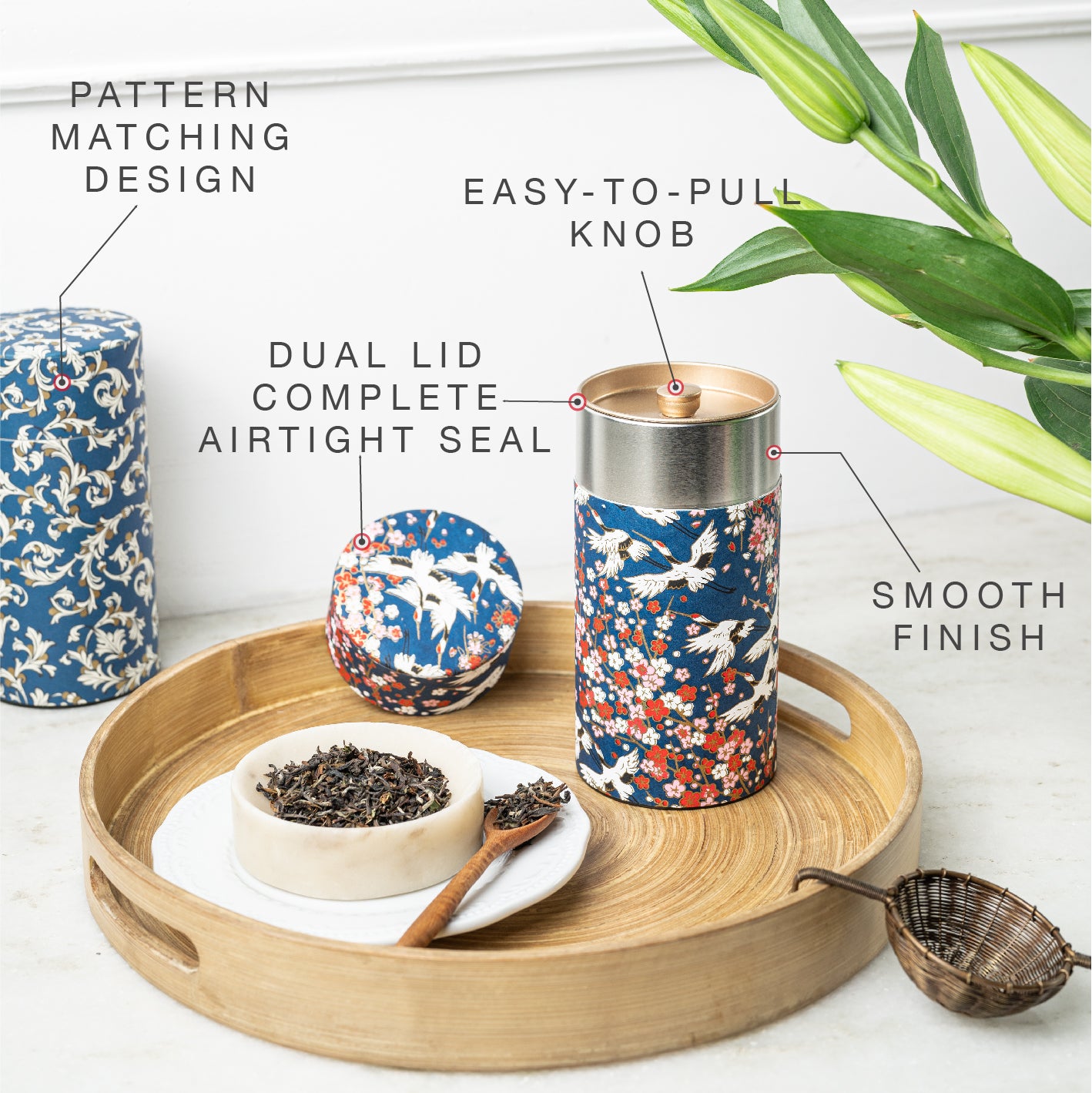 Washi Tea Coffee Sugar Container