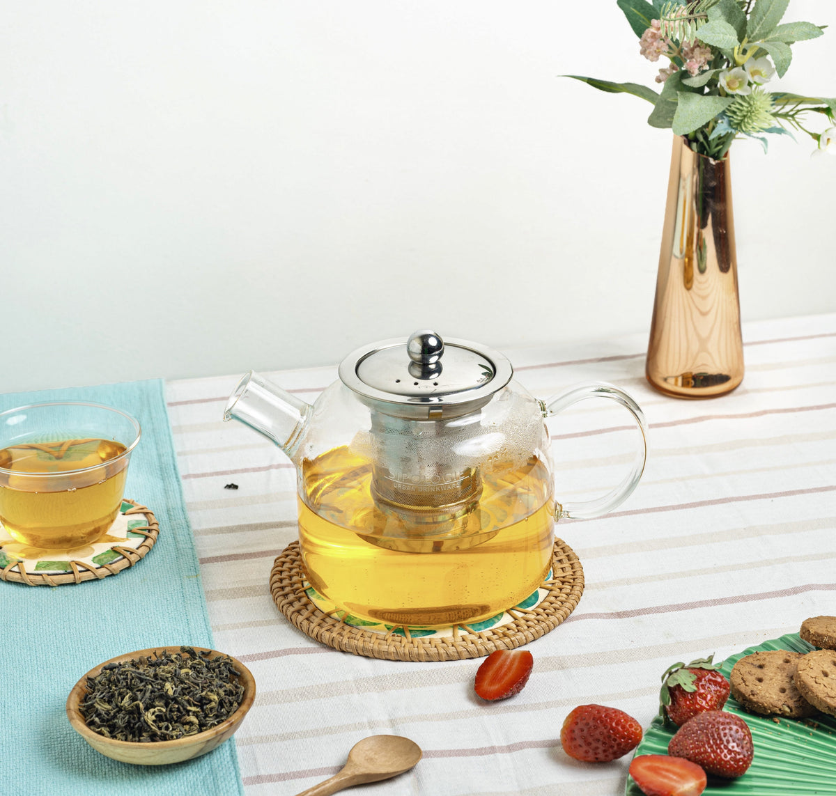Sipologie glass infuser tea pot