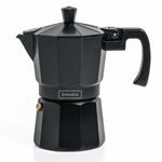 Roma Moka Pot Espresso Maker, Black - 180 ml