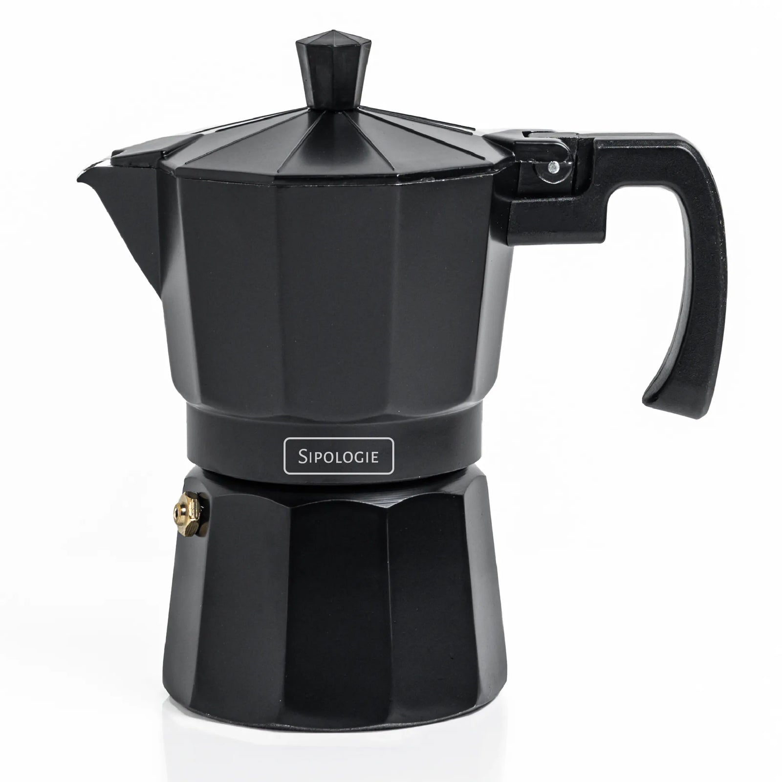Roma Moka Pot Espresso Maker, Black - 180 ml