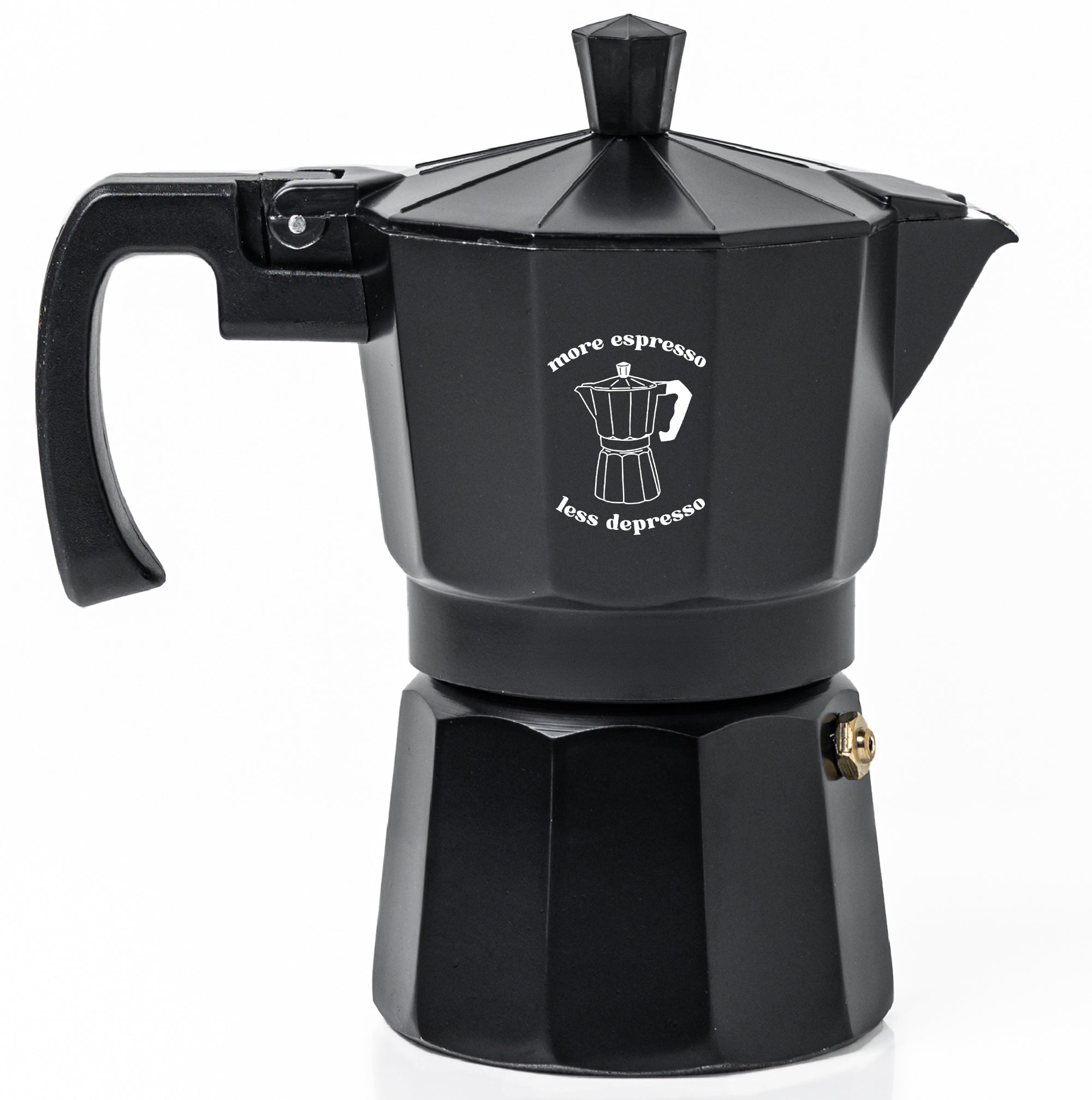 Roma Moka Pot Espresso Maker, Black (180 ml) - More Espresso