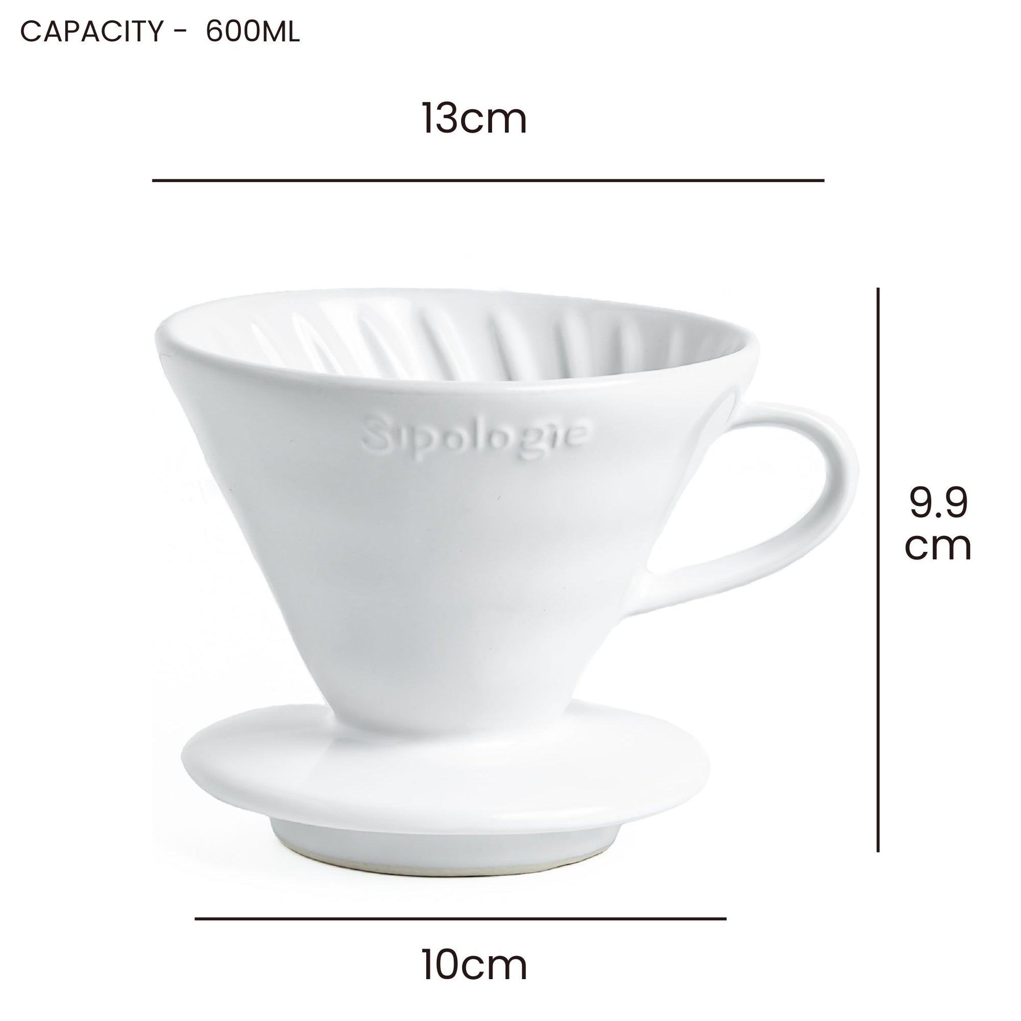 Clarity Pour Over V60 Drip Coffee maker - 50 Filters Included