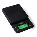 A black digital pocket scale with a green LCD display and white buttons, shown on a clean white background. The brand name 'SHOULOGUE' is visible above the screen.