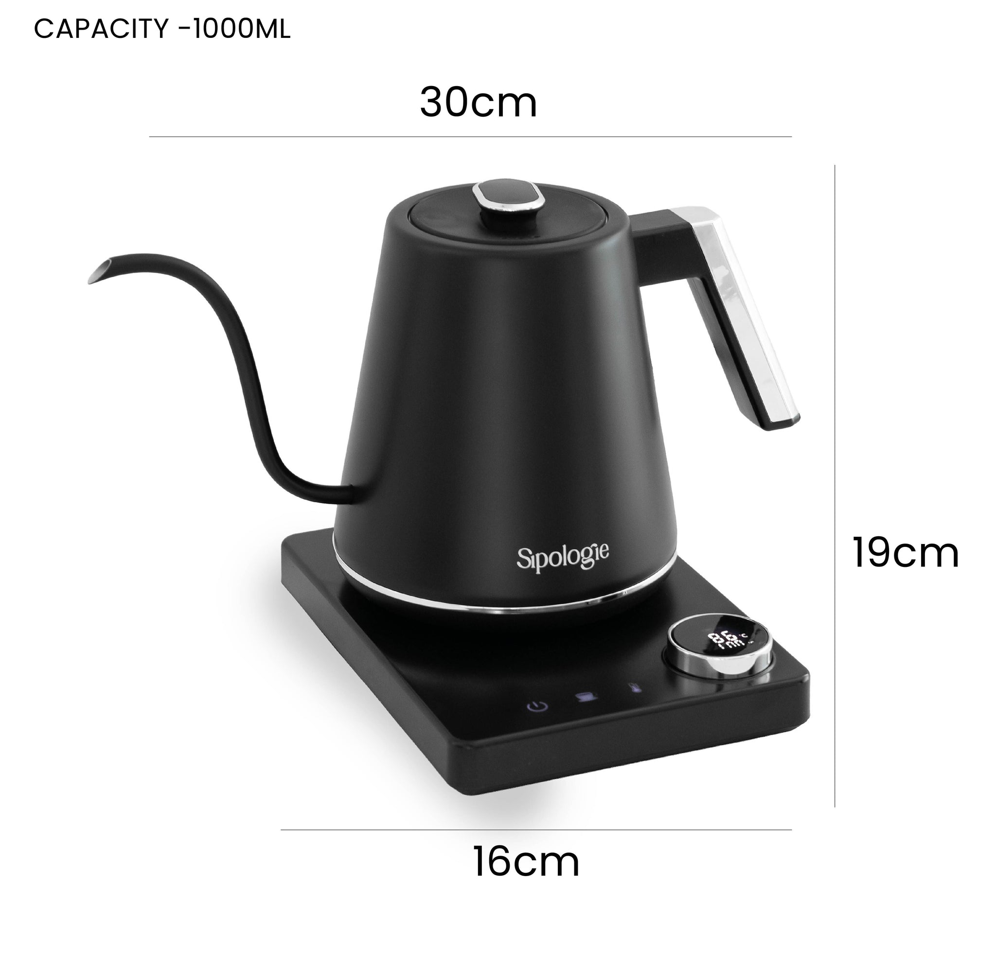 Sipologie Precision Gooseneck Kettle SE - 1000ml