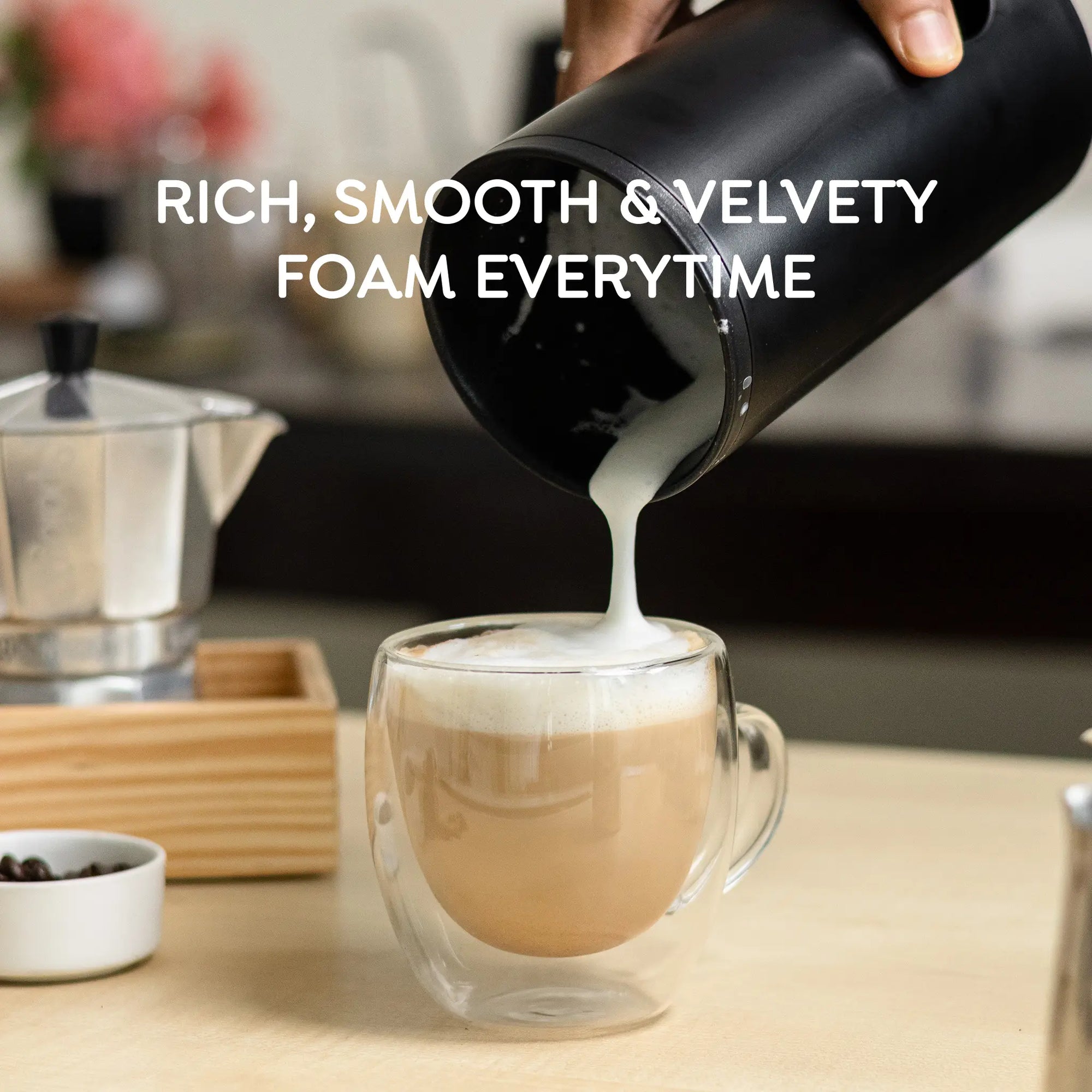 Sipologie Cafe Silk Milk Frother - 240ml heating & 130ml frothing