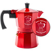 Roma Moka Pot Espresso Maker, Red (180 ml) - More Espresso
