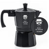 Roma Moka Pot Espresso Maker, Black (180 ml) - Respect The Chemistry
