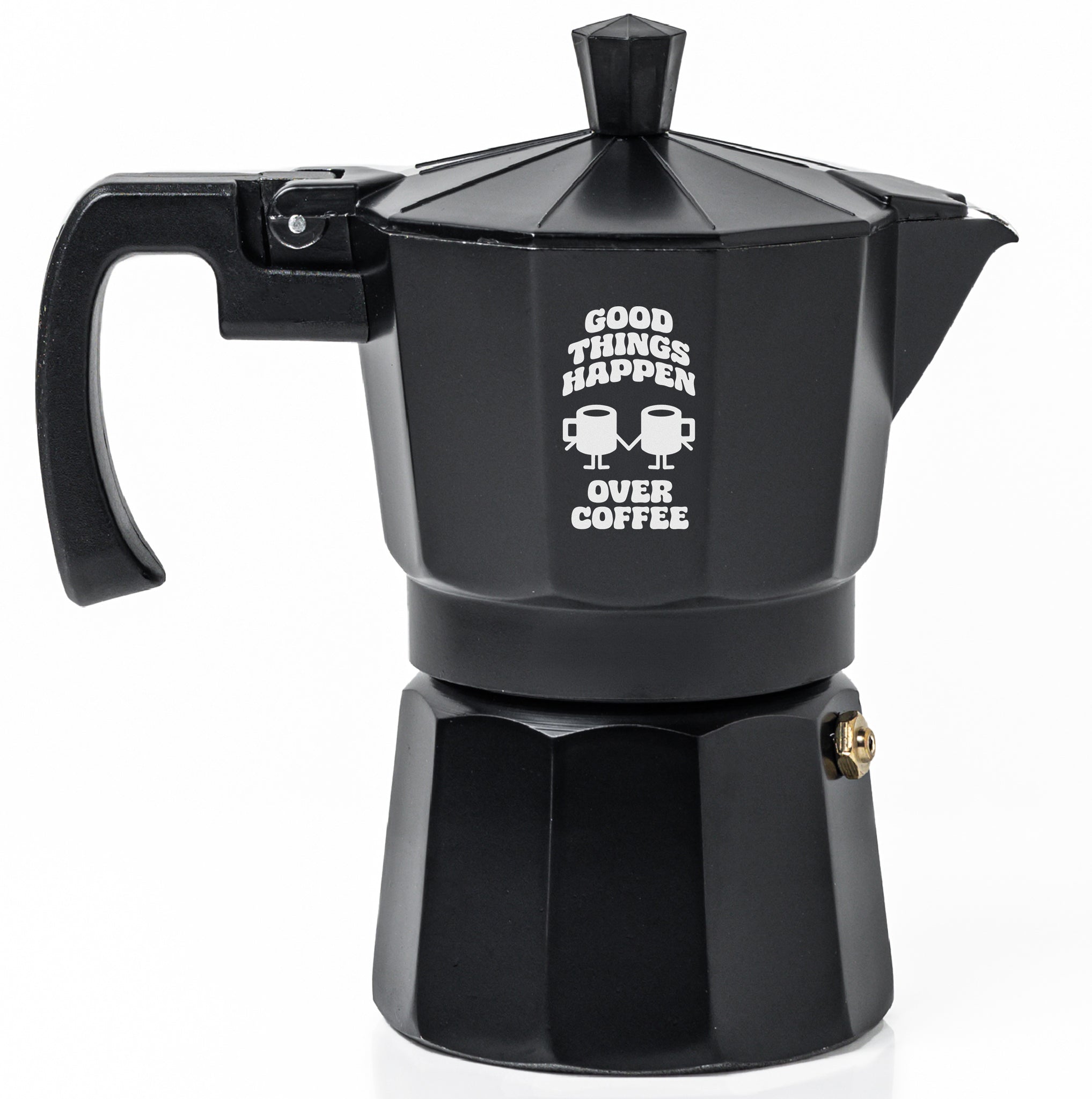 Roma Moka Pot Espresso Maker, Black (180 ml) - Good Things Over Coffee