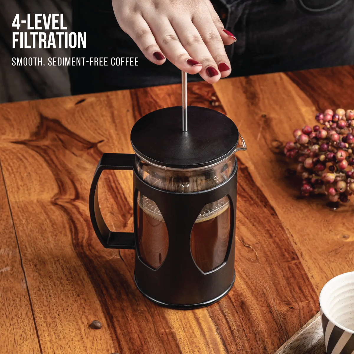 Classic French Press Coffee Maker — 600ml