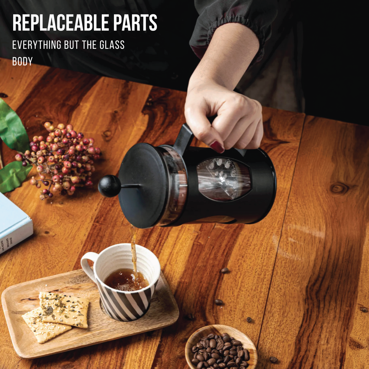 Classic French Press Coffee Maker — 600ml