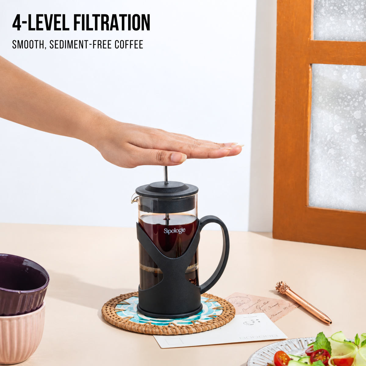Classic French Press Coffee Maker — 350ml