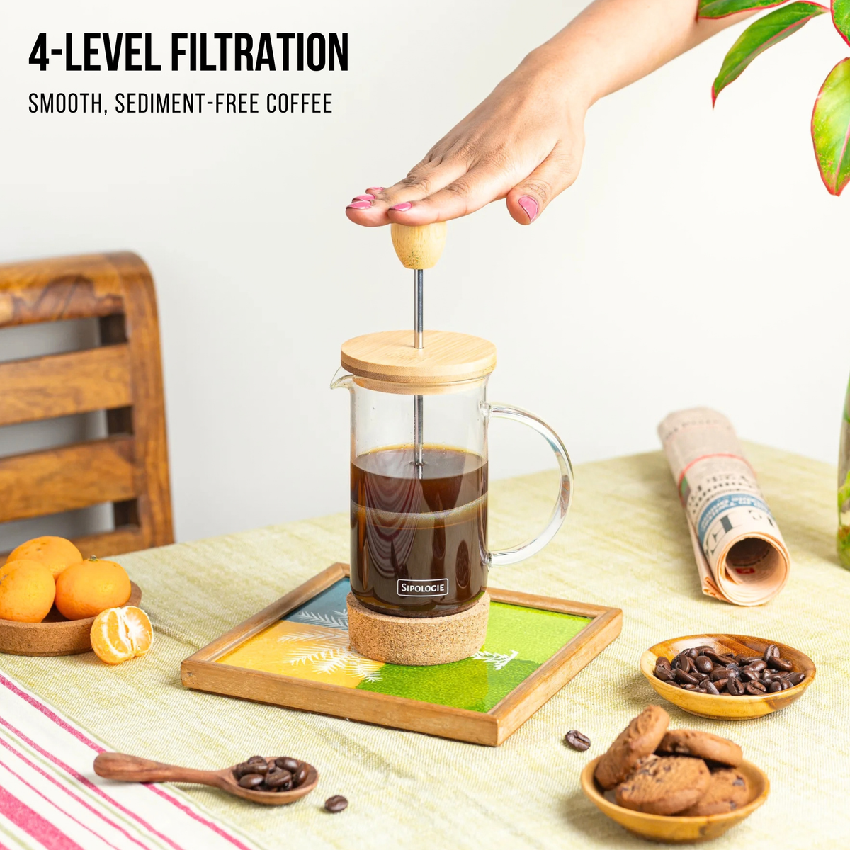 Kumaon French Press Coffee Maker - 350ml