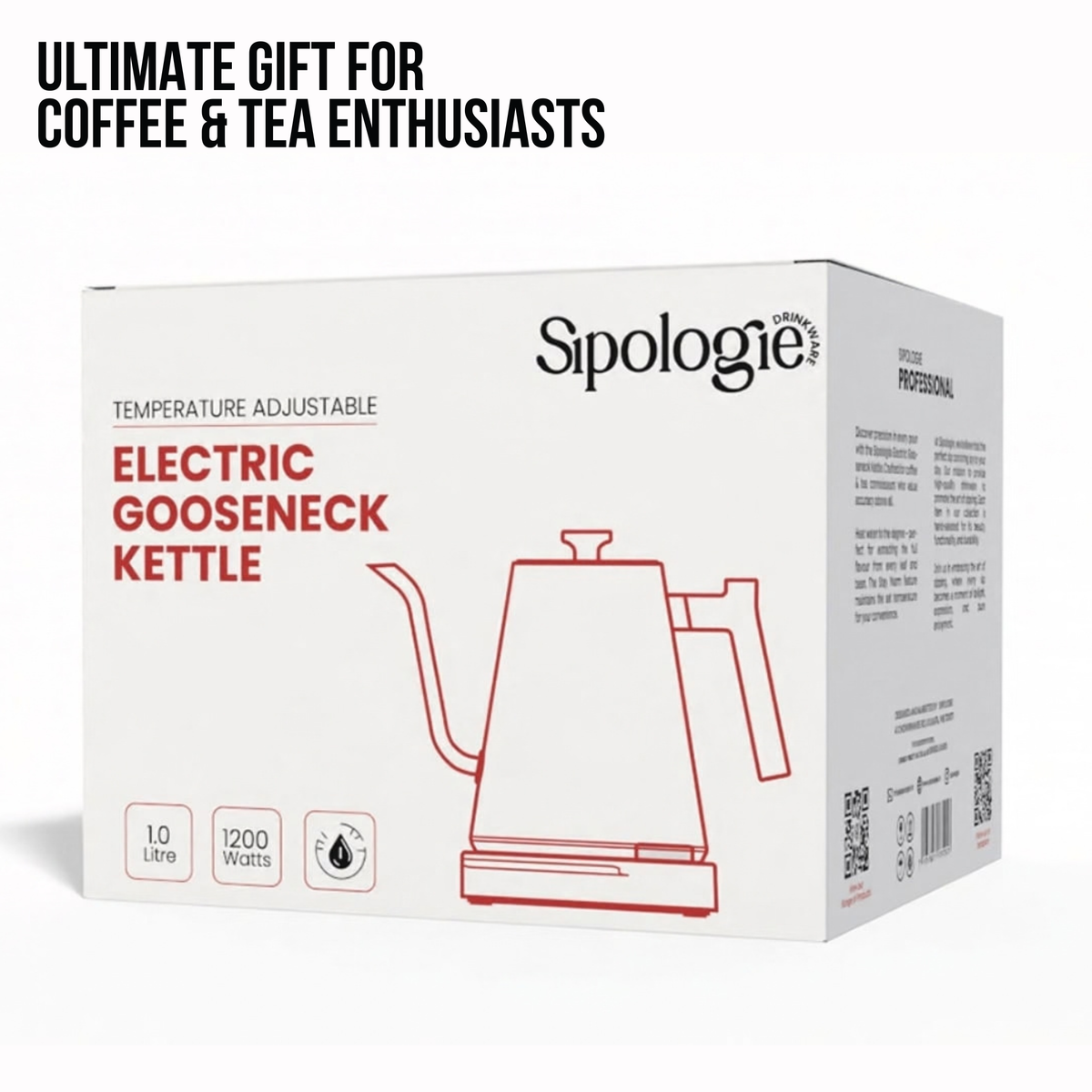 Sipologie Precision Electric Gooseneck Kettle - 1000ml