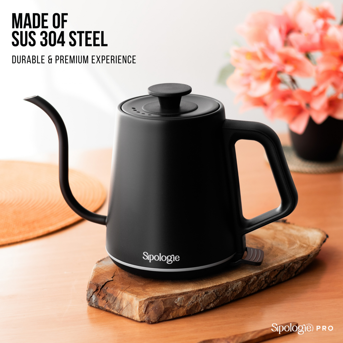 Sipologie Flow Electric Gooseneck Kettle - 800ml