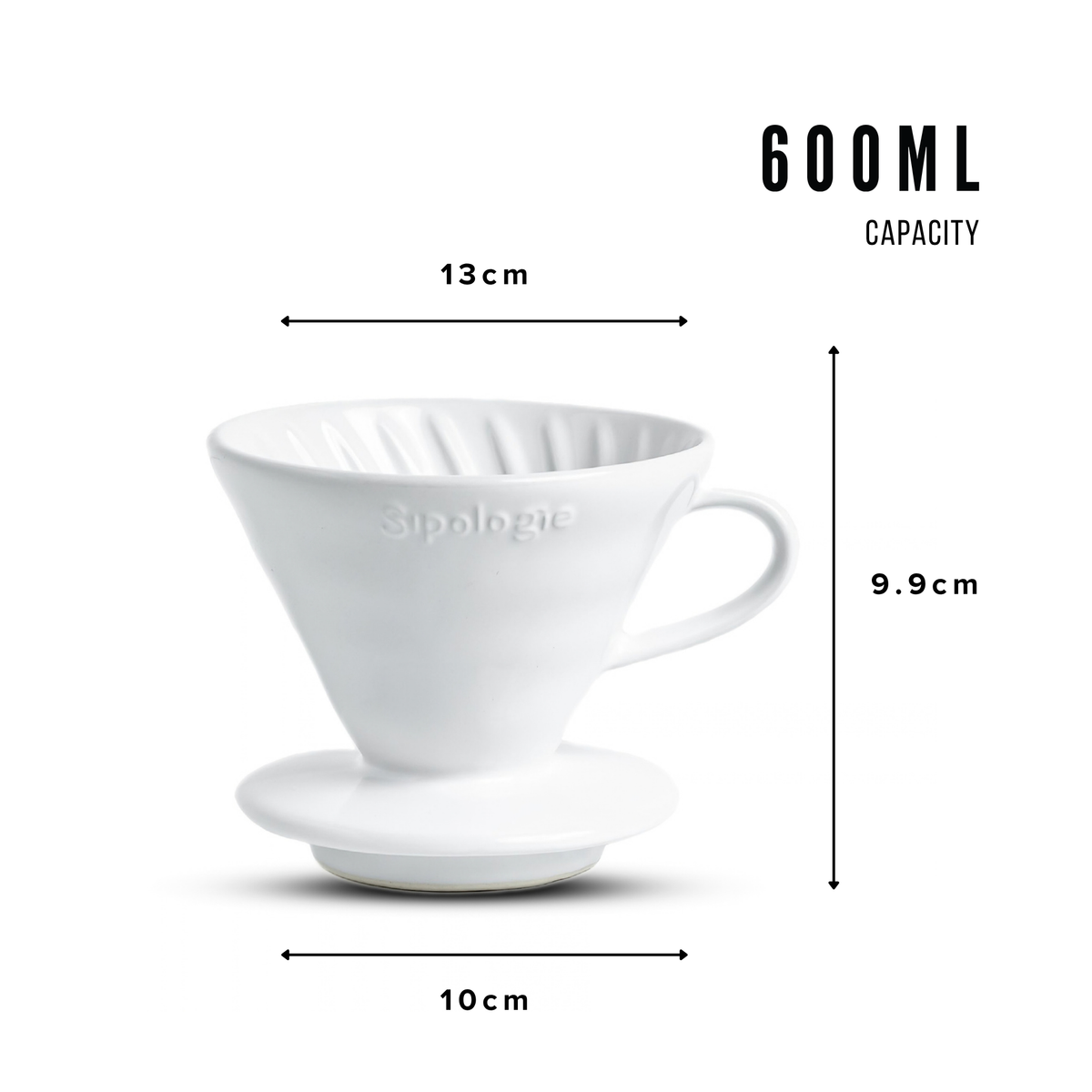 Clarity Pour Over V60 Drip Coffee maker - 50 Filters Included