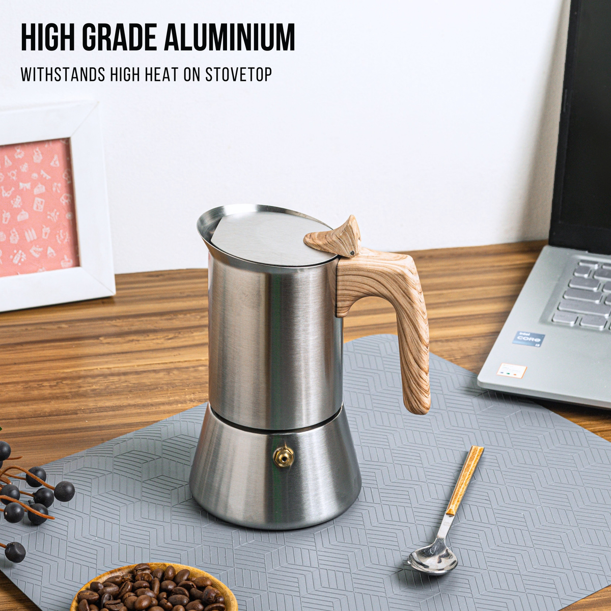 Java Induction Moka Pot Espresso Maker - 240 ml