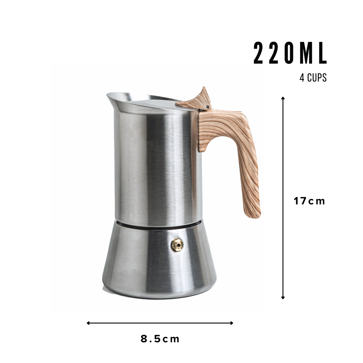 Java Induction Moka Pot Espresso Maker - 240 ml