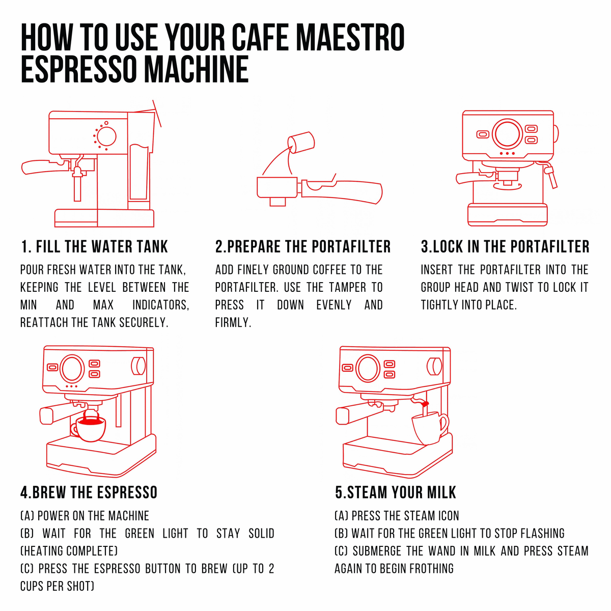 Cafe Maestro Espresso Machine