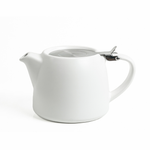 Artisan Ceramic Tea Pot with Infuser, White - 400ml