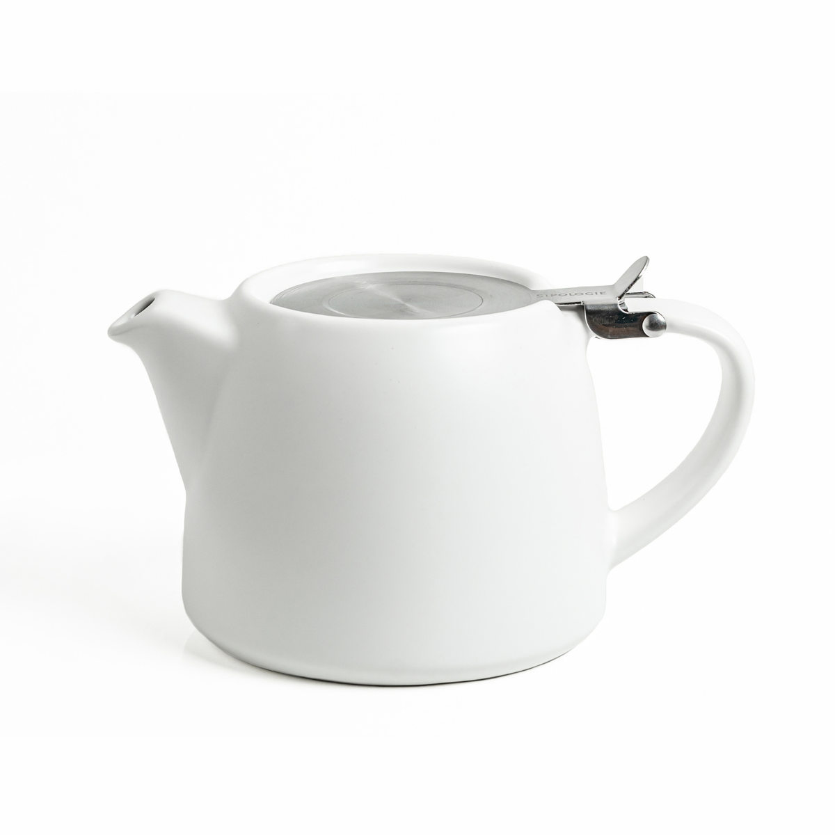 Artisan Ceramic Tea Pot with Infuser, White - 400ml
