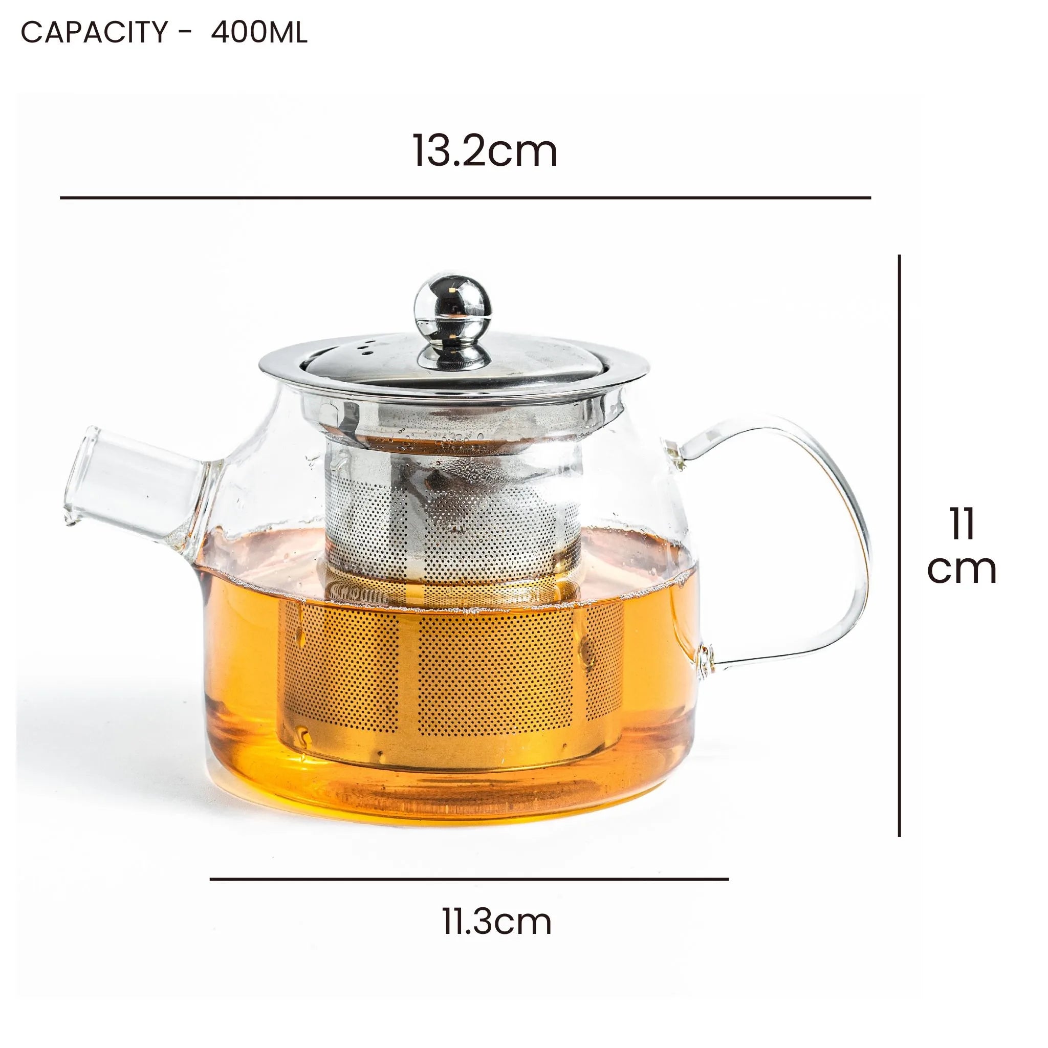 Inspire Glass Tea Pot with Infuser - 400 ml