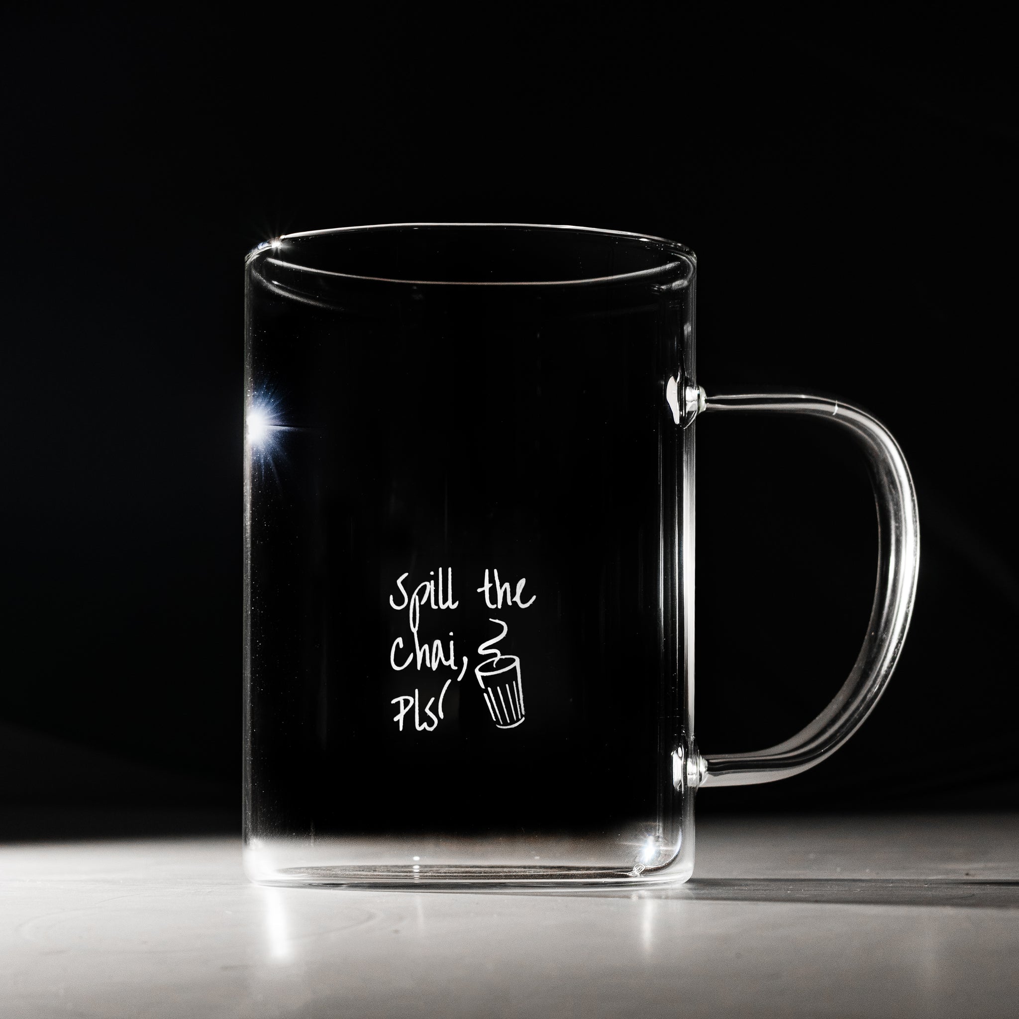 Inspire Glass Tea Mug with Infuser 350ml - Spill The Chai