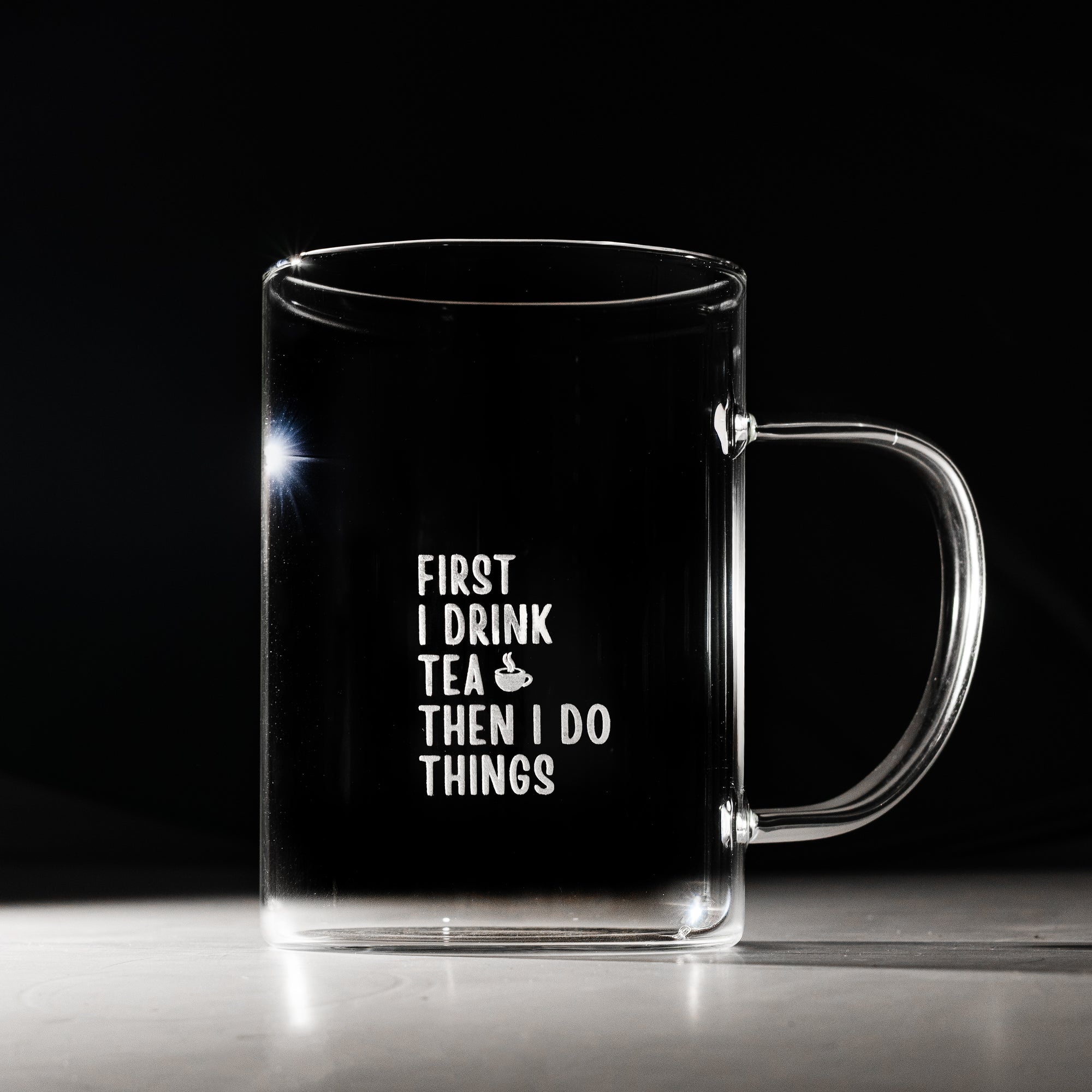 Inspire Glass Tea Mug with Infuser 350ml - First I Drink Tea