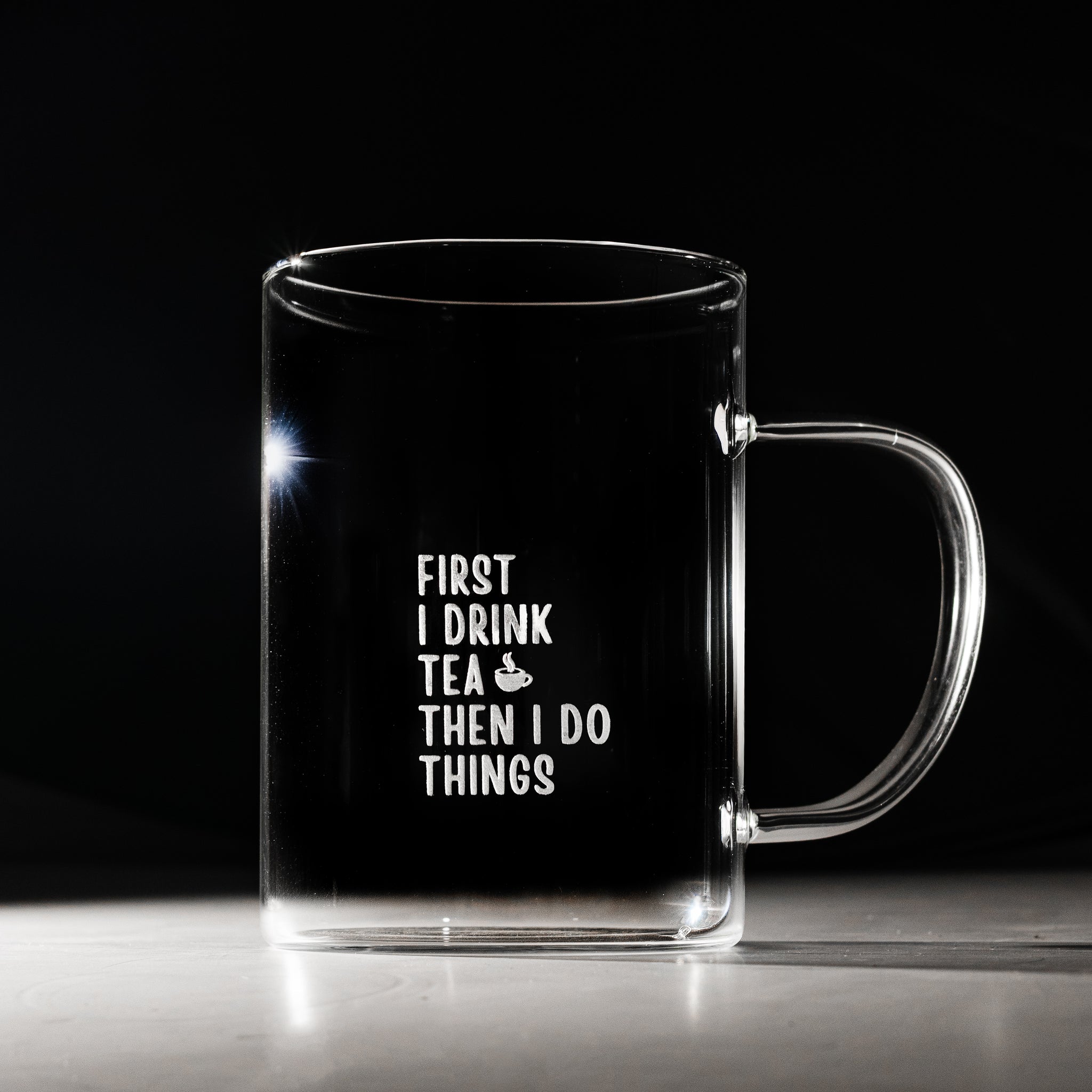 Inspire Glass Tea Mug with Infuser 350ml - First I Drink Tea