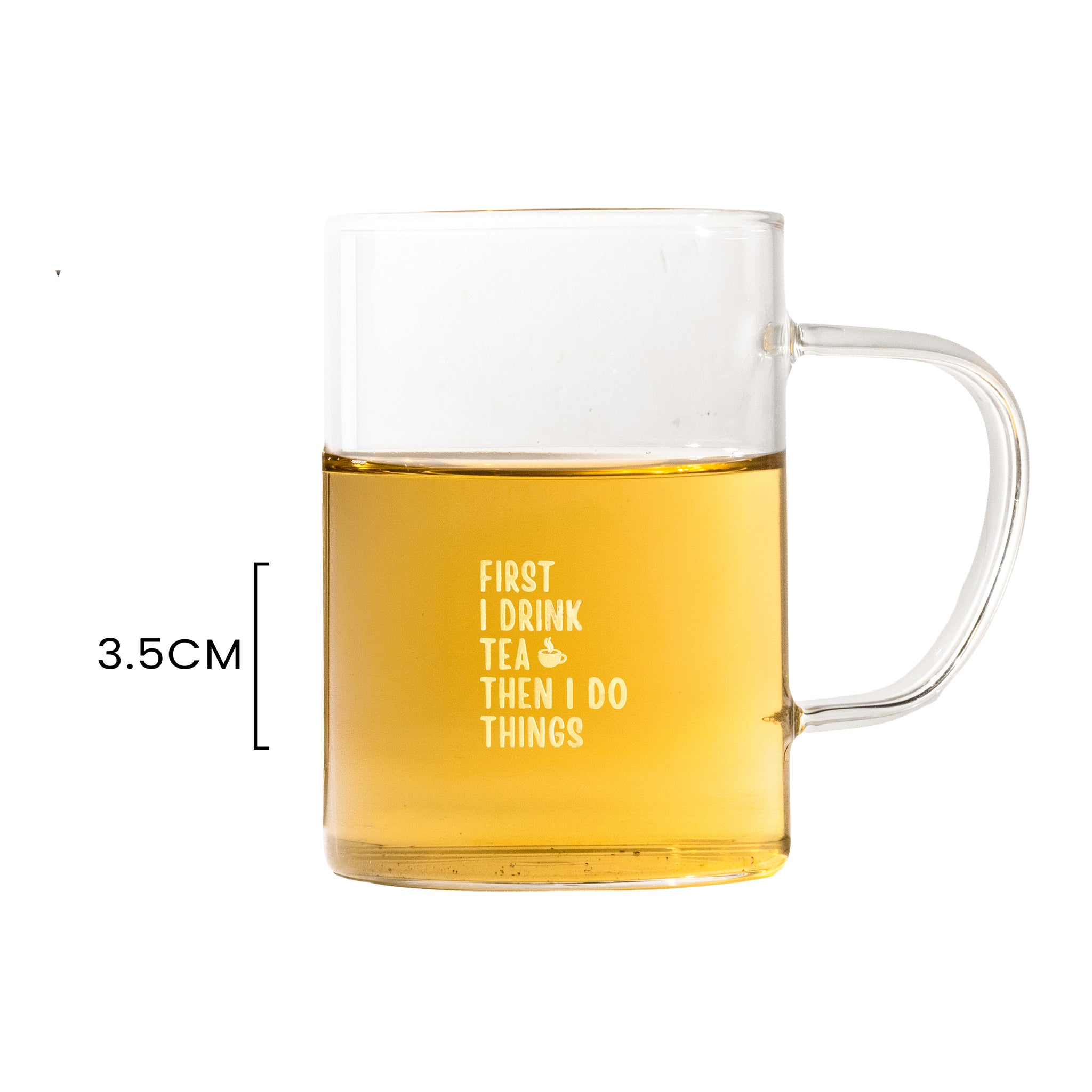 Inspire Glass Tea Mug with Infuser 350ml - First I Drink Tea