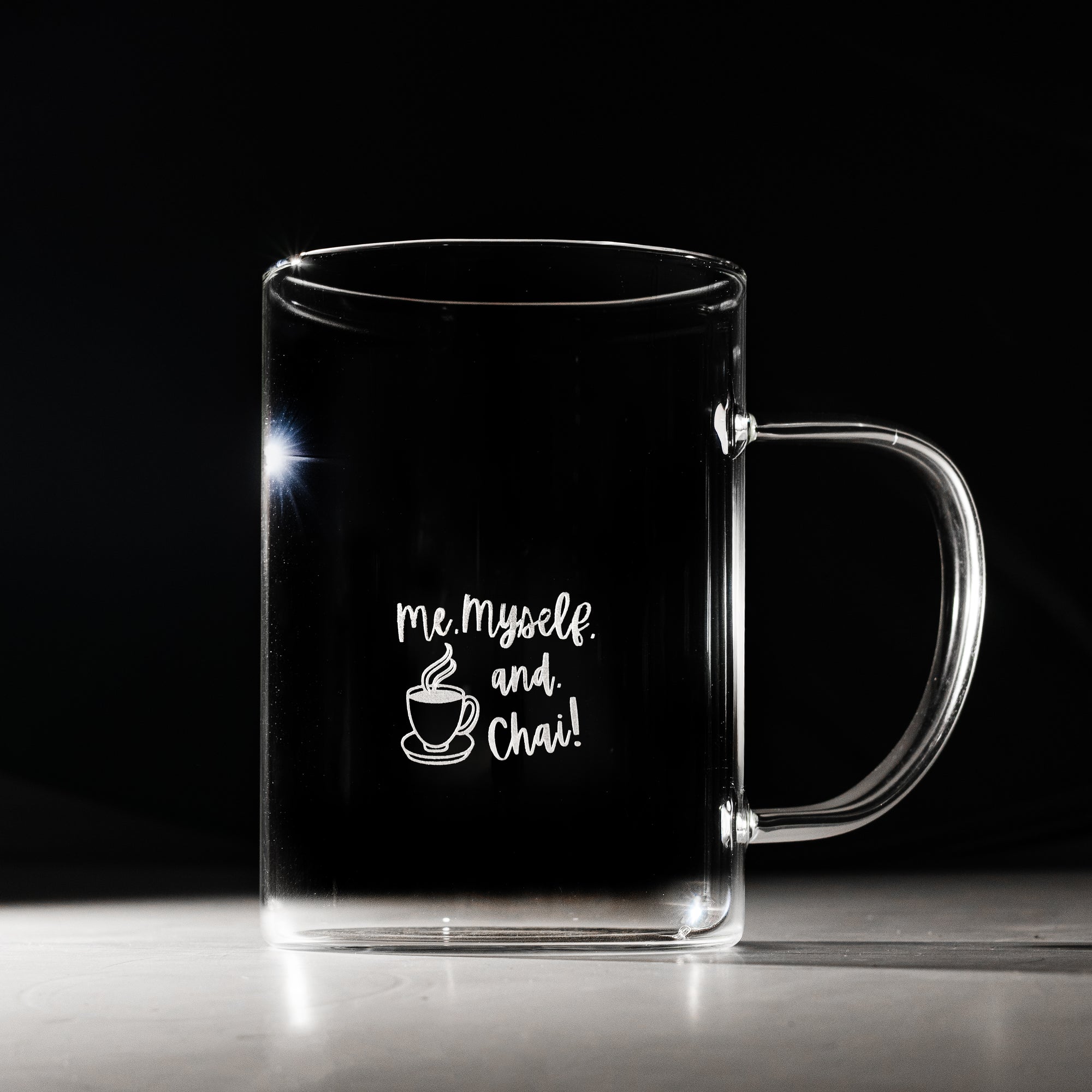 Inspire Glass Tea Mug with Infuser 350ml - Me, Myself & Chai