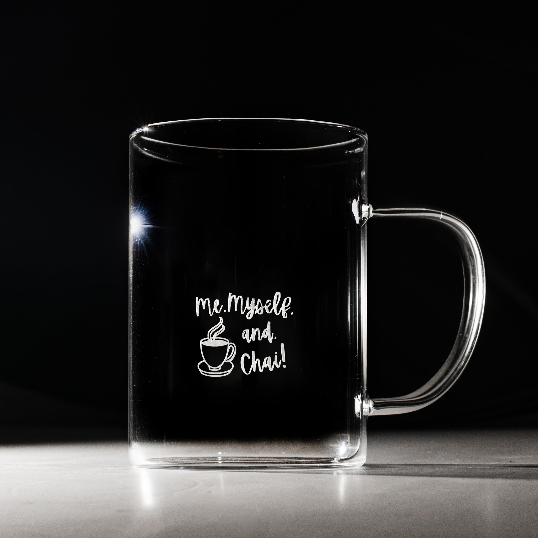 Inspire Glass Tea Mug with Infuser 350ml - Me, Myself & Chai