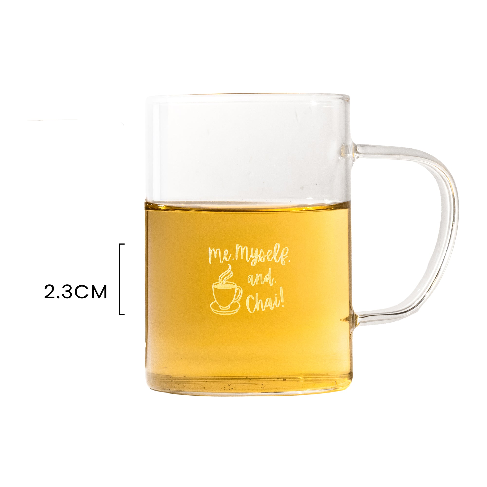 Inspire Glass Tea Mug with Infuser 350ml - Me, Myself & Chai