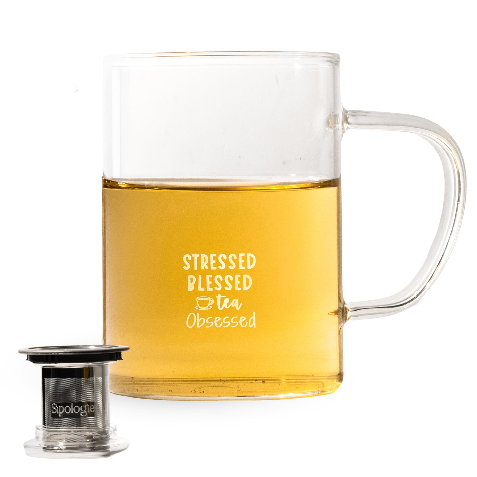 Inspire Glass Tea Mug with Infuser 350ml - Tea Obsessed
