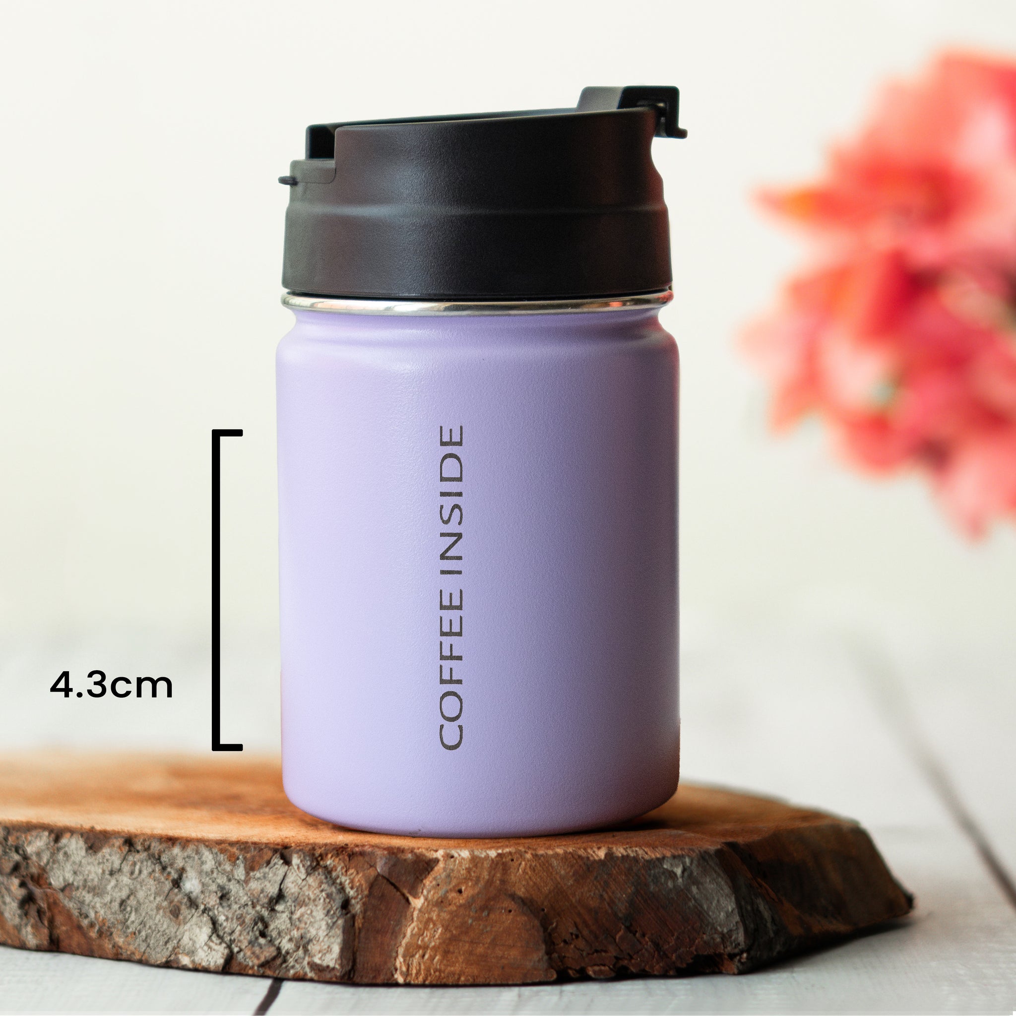 TravelBrew Insulated Tumbler, Lilac - 260ml (Personalised)