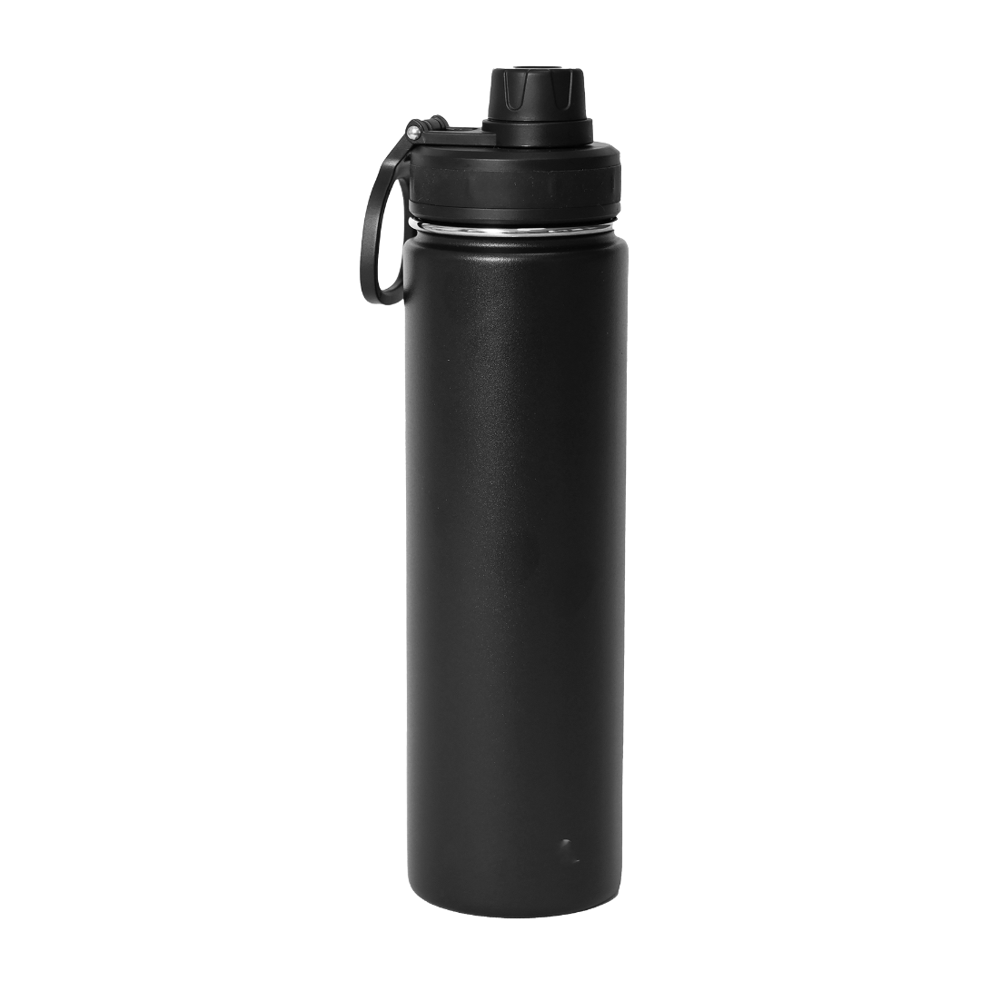 HydraFlow Insulated Bottle, Black - 720ml (Personalised)