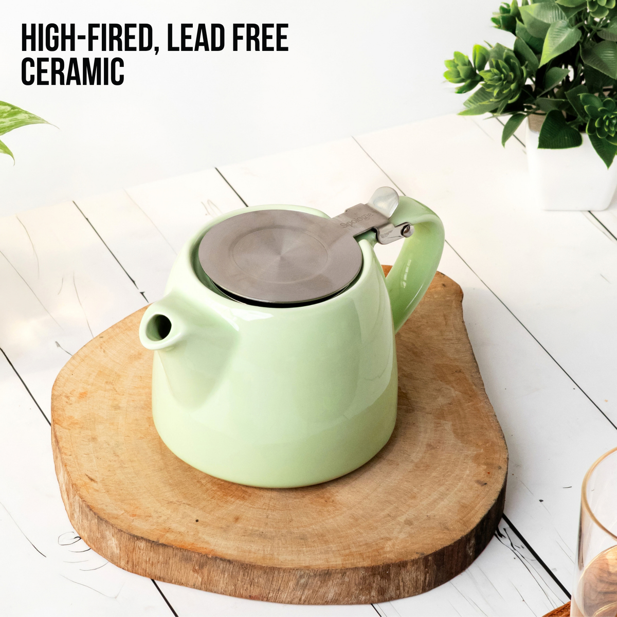 Ceramic Teapot with Infuser Mint Green - 400ml