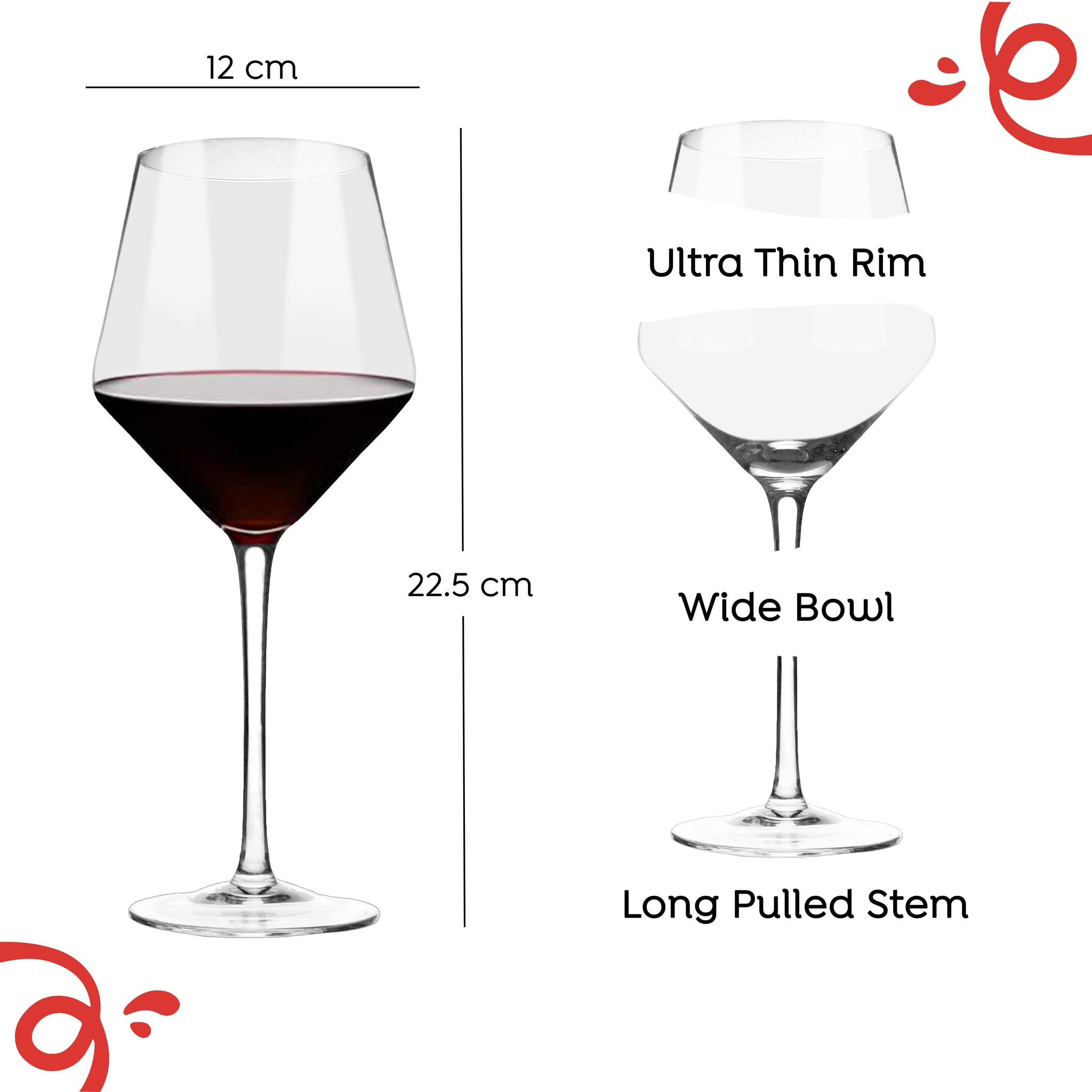 Beaujolais Red Wine Glass 480ml - Set of 2