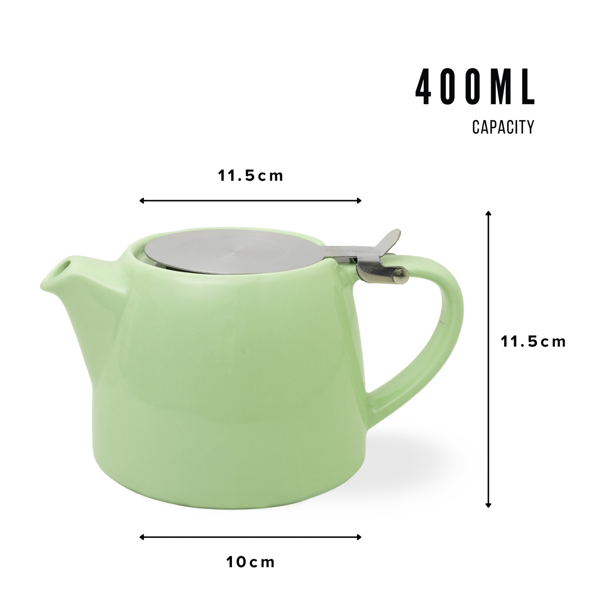 Ceramic Teapot with Infuser Mint Green - 400ml