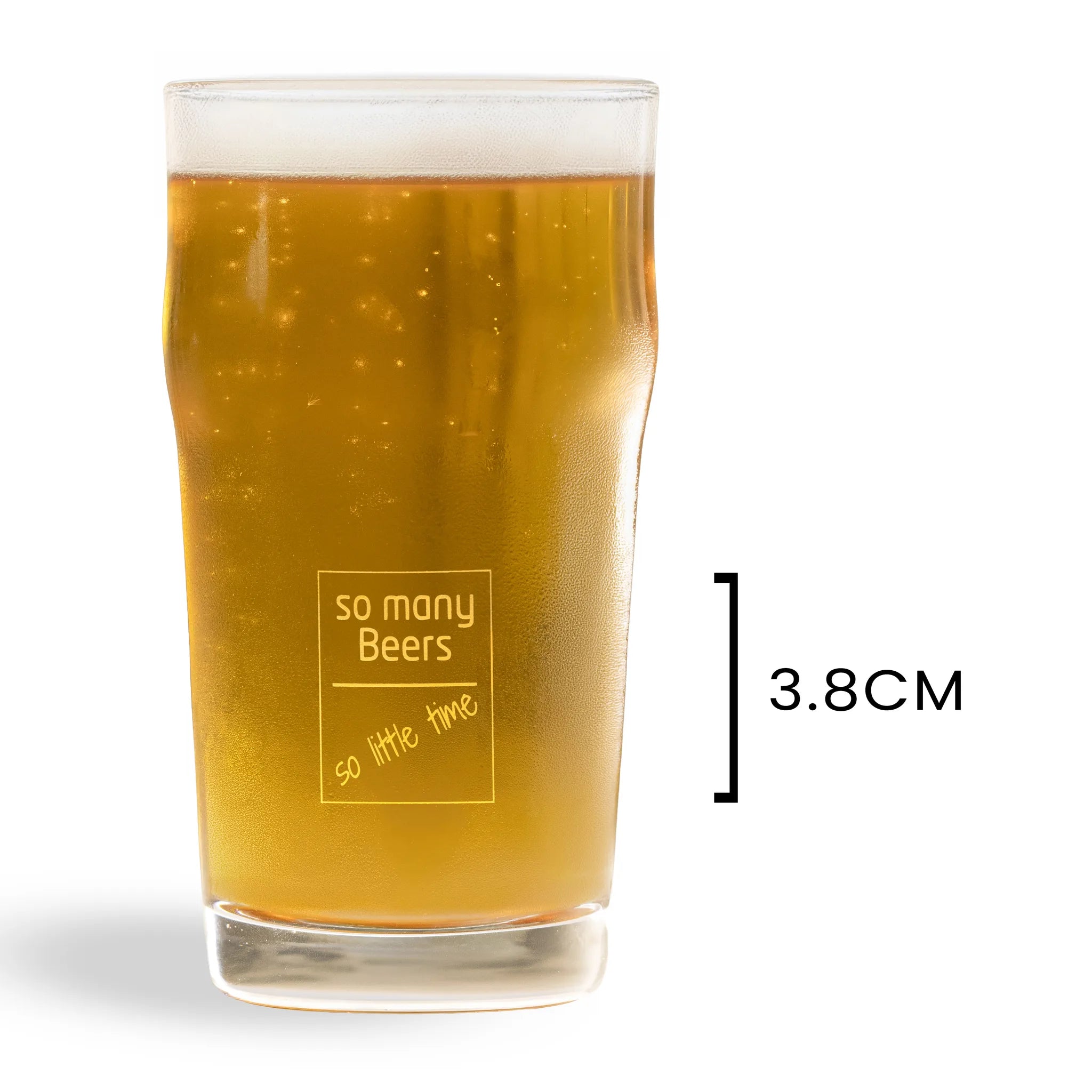 Imperial Pint Beer Glass 570ml - Set Of 2, So Many Beers