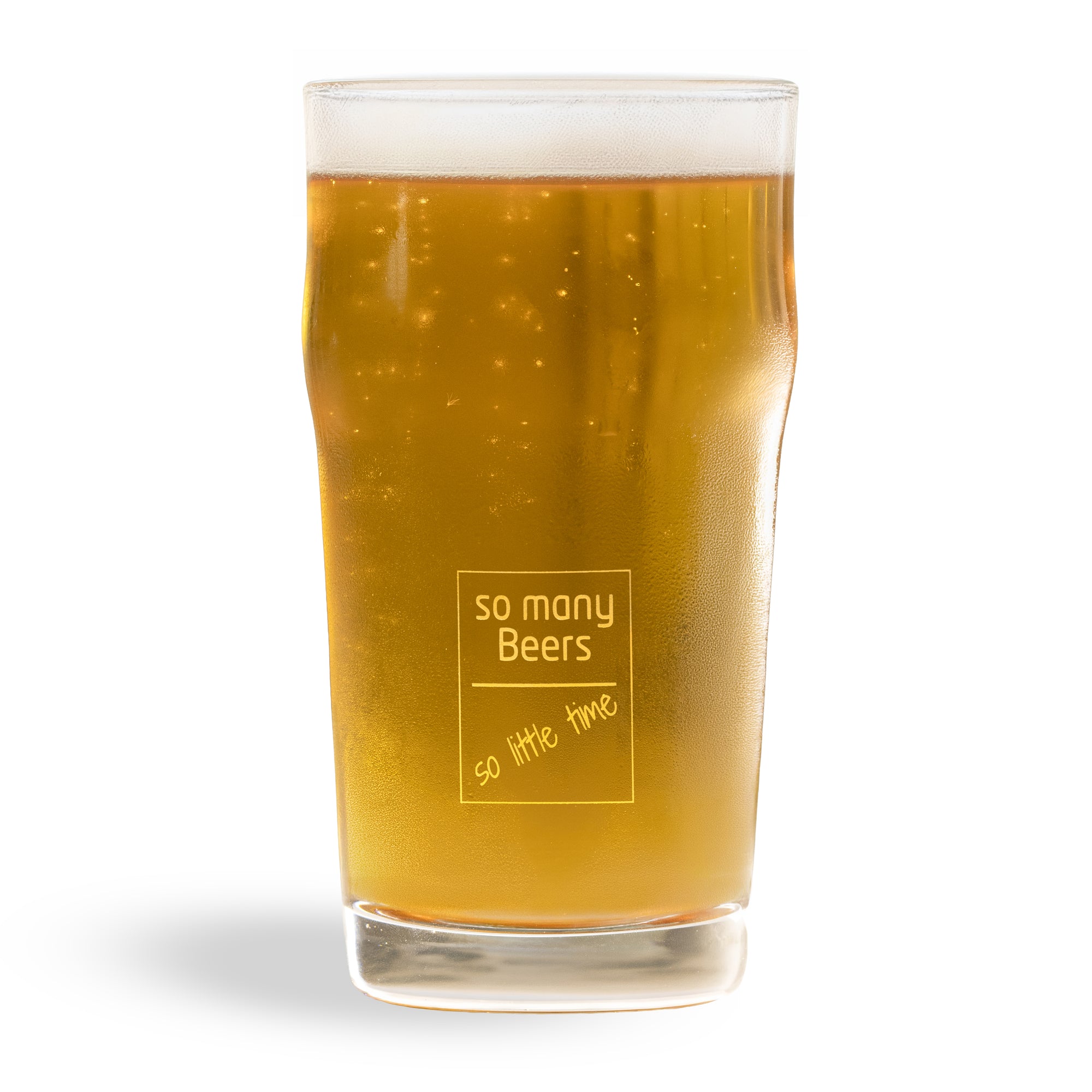 Imperial Pint Beer Glass 570ml - Set Of 1, So Many Beers