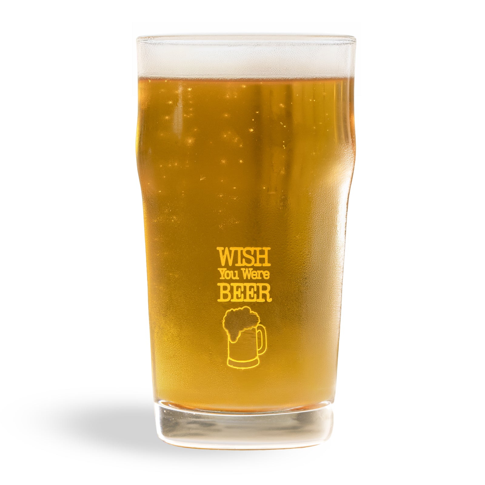Imperial Pint Beer Glass 570ml - Set Of 1, Wish You Were Beer
