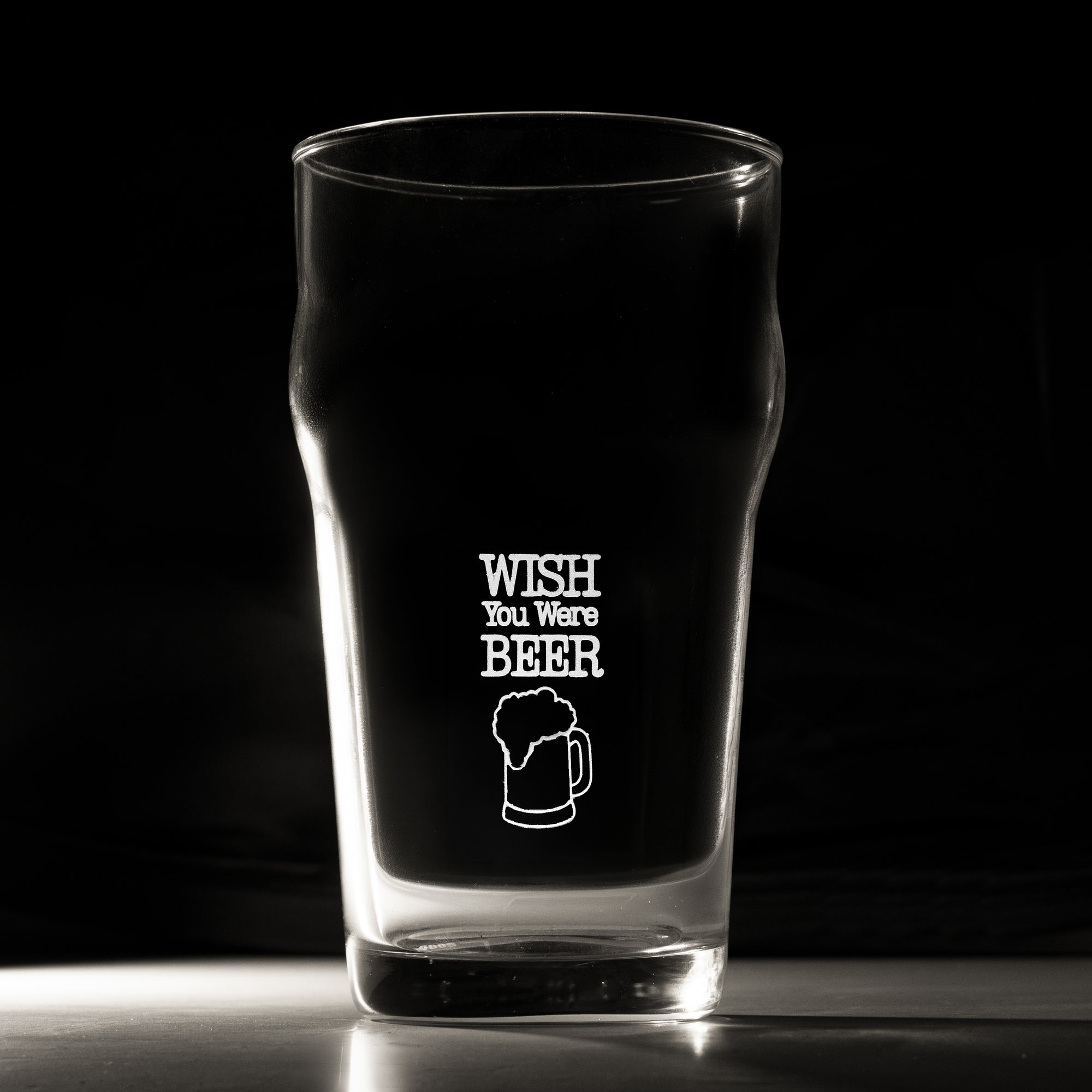 Imperial Pint Beer Glass 570ml - Set Of 1, Wish You Were Beer