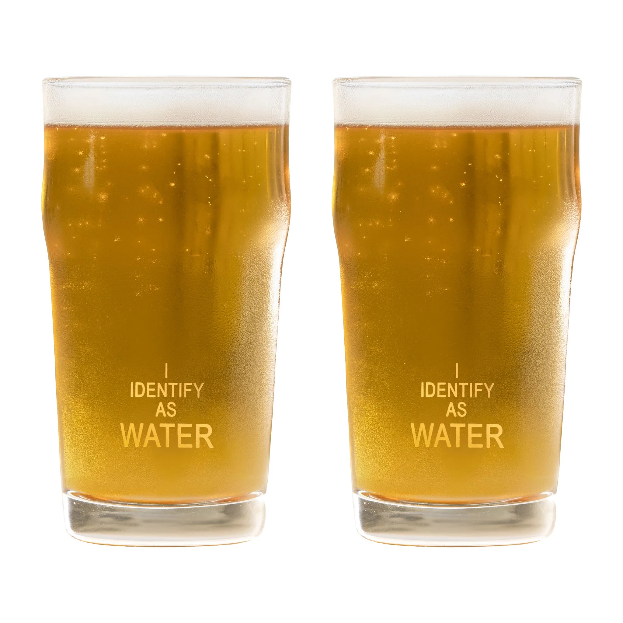 Imperial Pint Beer Glass 570ml - Set Of 2, Identify As Water