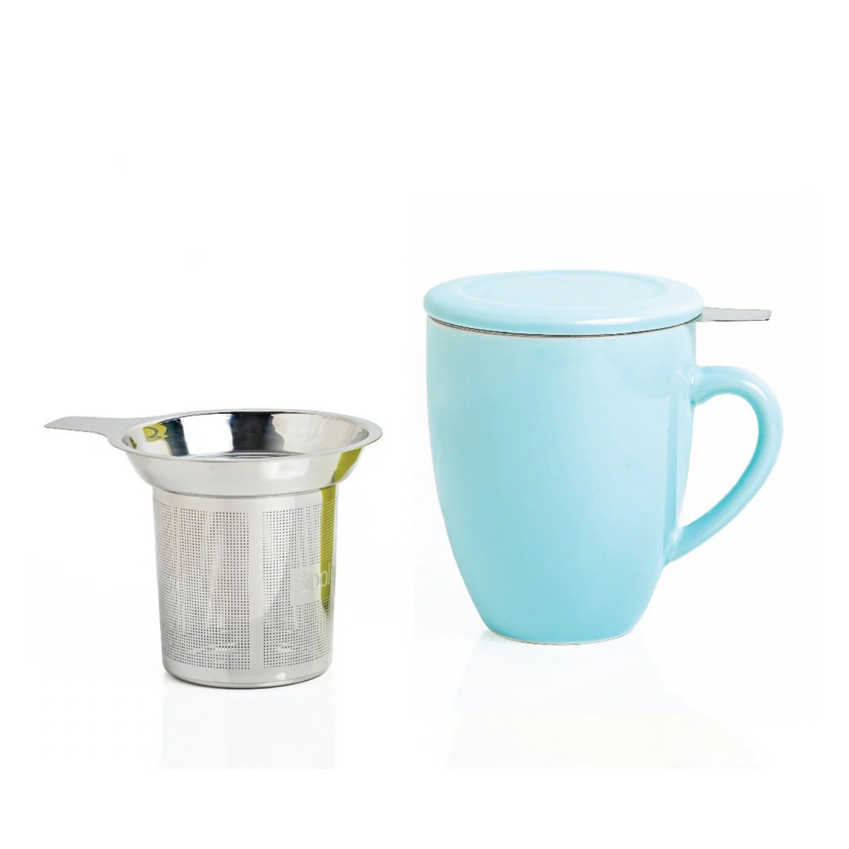 Artisan Ceramic Tea Mug with Infuser, Blue - 300ml