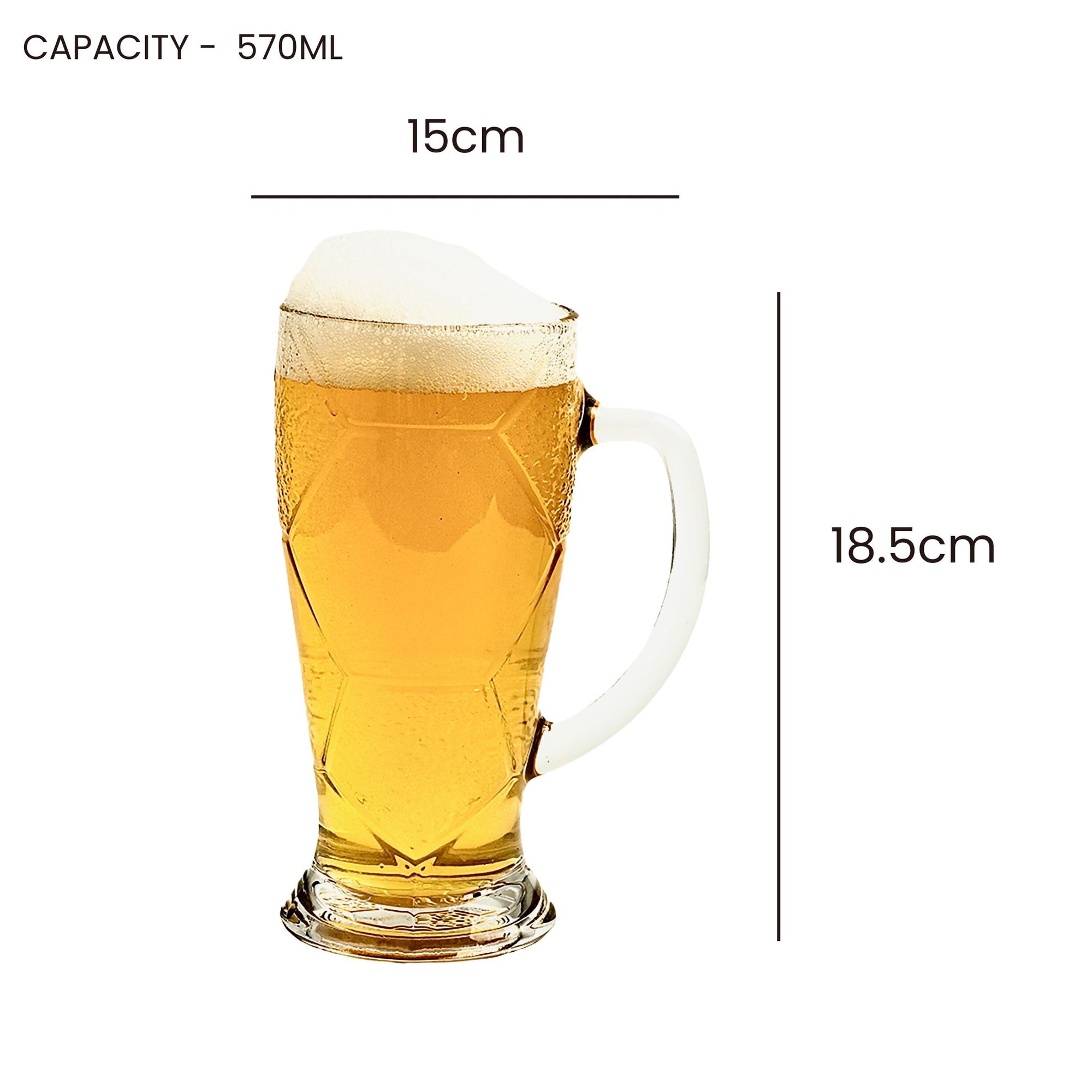 Golden Boot Beer Mug 570ml - Set of 2